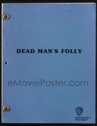 8k082 DEAD MAN'S FOLLY rewrite draft script August 7, 1985, screenplay by Rod Browning!