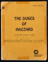 8k092 DUKES OF HAZZARD TV first draft script November 29, 1979, screenplay by Martin Roth!