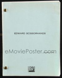 8k094 EDWARD SCISSORHANDS first draft script October 21, 1987, screenplay by Caroline Thompson!