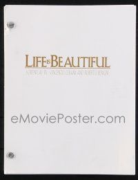 8k162 LIFE IS BEAUTIFUL script '97 screenplay by Vincenzo Cerami & Roberto Benigni!