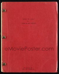 8k166 LOOK IN ANY WINDOW script '61 screenplay by Laurence E. Mascott!
