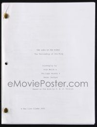 8k167 LORD OF THE RINGS: THE FELLOWSHIP OF THE RING script '01 screenplay by Peter Jackson & more!