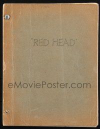 8k224 RED HEAD script '50s unproduced screenplay by Oscar-winning screenwriter Philip Yordan!