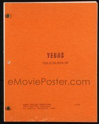 8k273 VEGAS first draft TV script Dec 3, 1979, screenplay by Forrester, Siege of the Desert Inn!