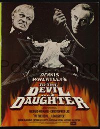 8k795 TO THE DEVIL A DAUGHTER English pressbook '76 Widmark, Christopher Lee, nun Nastassja Kinski!