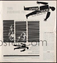 8k305 ANATOMY OF A MURDER pressbook '59 Otto Preminger, classic Saul Bass dead body silhouette art