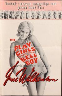 8k335 BELLBOY & THE PLAYGIRLS pressbook '62 sexy 3D June Wilkinson, Coppola, film strip design!