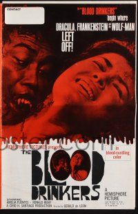 8k349 BLOOD DRINKERS pressbook '66 Filipino vampire horror begins where the classics leave off!