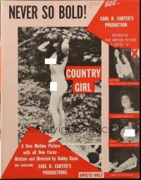 8k401 COUNTRY GIRL pressbook '68 wild & willing Marie Campbell will show you how it's done!