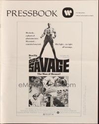 8k428 DOC SAVAGE pressbook '75 Ron Ely is The Man of Bronze, written by George Pal!