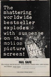 8k452 FAIL SAFE pressbook '64 the shattering worldwide bestseller directed by Sidney Lumet!