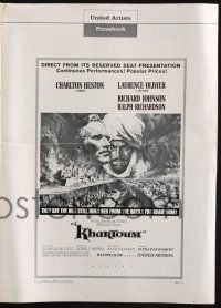 8k561 KHARTOUM pressbook '66 Charlton Heston & Laurence Olivier, directed by Basil Dearden!