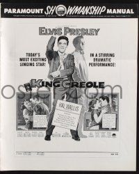 8k566 KING CREOLE pressbook '58 great images of Elvis Presley with guitar & sexy girls!