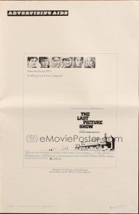 8k579 LAST PICTURE SHOW pressbook '71 Peter Bogdanovich, Jeff Bridges, Ellen Burstyn, Tim Bottoms