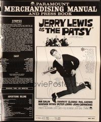 8k664 PATSY pressbook '64 wacky image of star Jerry Lewis hanging from strings like a puppet!