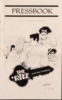 8k690 RITZ pressbook '76 Jack Weston, Jerry Stiller, Rita Moreno, great Al Hirschfeld art!