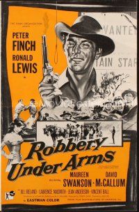 8k692 ROBBERY UNDER ARMS pressbook '58 hold up goes wrong in the Australian Outback, classic!