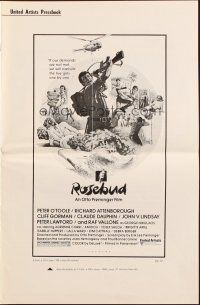 8k697 ROSEBUD pressbook '75 directed by Otto Preminger, Peter O'Toole, Richard Attenborough