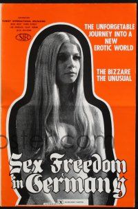 8k719 SEX FREEDOM IN GERMANY pressbook '70 x-rated, unforgettable journey into a new erotic world!