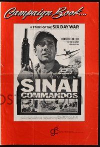8k731 SINAI COMMANDOS pressbook '68 Robert Fuller in the story of the Six Day War!