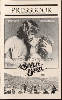 8k750 STAR IS BORN pressbook '77 Kris Kristofferson, Barbra Streisand, rock & roll concert image!