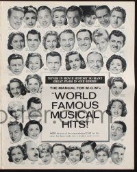 8k845 WORLD FAMOUS MUSICAL HITS pressbook '60s MGM's musical hits, images of their greatest stars!