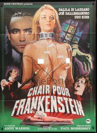 8m806 ANDY WARHOL'S FRANKENSTEIN French 1p R83 directed by Paul Morrissey, different Mascii art!