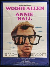 8m807 ANNIE HALL French 1p '77 different image of Woody Allen with Diane Keaton in huge glasses!