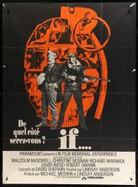 8m874 IF French 1p '69 Malcolm McDowell, different grenade image, directed by Lindsay Anderson!