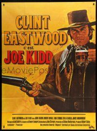8m880 JOE KIDD French 1p '72 best art of Clint Eastwood with beer, WITHOUT Jean Mascii signature!