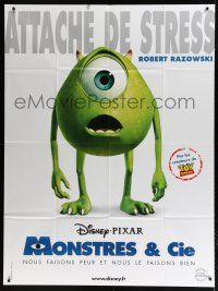 8m910 MONSTERS, INC. French 1p '01 best Disney & Pixar computer animated CGI cartoon!