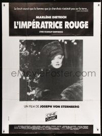 8m953 SCARLET EMPRESS French 1p R90s Josef von Sternberg, c/u of Marlene Dietrich wearing fur!