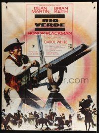 8m961 SOMETHING BIG French 1p '71 cool image of Dean Martin with giant gatling gun!