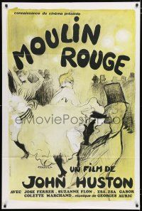 8m789 MOULIN ROUGE French 31x47 R80s Jose Ferrer as Toulouse-Lautrec, different Gaborit art!