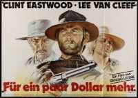 8m477 FOR A FEW DOLLARS MORE German 33x47 R78 best art of Clint Eastwood, Lee Van Cleef & Kinski!