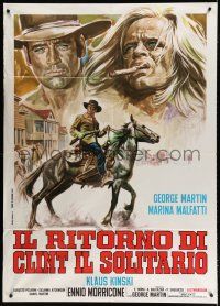 8m640 NOOSE IS WAITING FOR YOU TRINITY Italian 1p '72 cool art of George Martin & Klaus Kinski!
