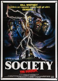 8m662 SOCIETY Italian 1p '90 great completely different monster horror art by Spataro!