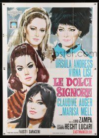 8m691 ANYONE CAN PLAY Italian 2p '68 art of Ursula Andress, Virna Lisi, Auger & Mell by Symeoni!