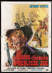 8m735 MAN CALLED APOCALYPSE JOE Italian 2p '70 Anthony Steffen, Cesselon spaghetti western art!