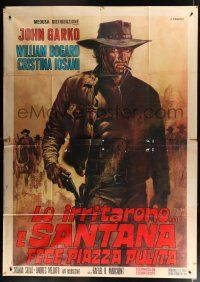 8m764 SARTANA KILLS THEM ALL Italian 2p '71 spaghetti western art of Gianni Garko w/gun by Franco!