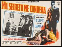 8m516 I CONFESS Mexican LC '53 Alfred Hitchcock, Montgomery Clift & Anne Baxter w/cops!