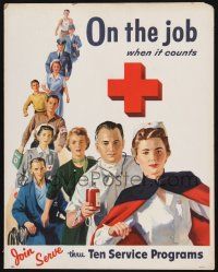 8m022 ON THE JOB WHEN IT COUNTS special 15x19 '56 join the American Red Cross, John Gould art!