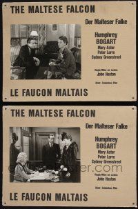 8m494 MALTESE FALCON 3 Swiss LCs '60s Humphrey Bogart, Mary Astor, John Huston noir!