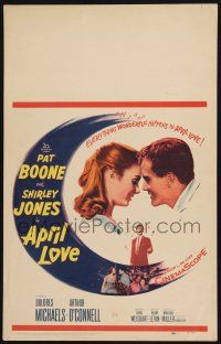 8m147 APRIL LOVE WC '57 full-length romantic close up of Pat Boone & sexy Shirley Jones!