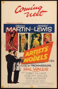 8m150 ARTISTS & MODELS WC '55 Dean Martin & Jerry Lewis painting sexy Shirley MacLaine!