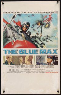 8m171 BLUE MAX WC '66 great artwork of WWI fighter pilot George Peppard in airplane!