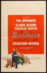 8m180 BUCCANEER WC '58 Yul Brynner, Charlton Heston, directed by Anthony Quinn!