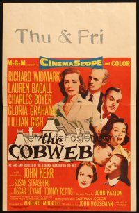 8m190 COBWEB WC '55 Richard Widmark, Lauren Bacall, Charles Boyer, Gloria Grahame, Lillian Gish