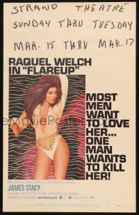 8m223 FLAREUP WC '70 most men want super sexy Raquel Welch, but one man wants to kill her!