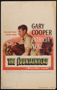 8m227 FOUNTAINHEAD WC '49 Gary Cooper & Patricia Neal in Ayn Rand's objectivist classic!